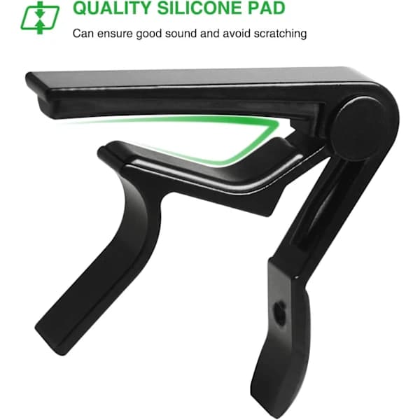 Guitar Capo Streng Akustisk & Elguitar CapoCapo til akustisk guitar (Sort)