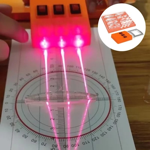 /HA/Geometrisk optik Experiment Set Optisk lins Kit Konvex konkav lins Ljusbrytning Reflektera Fysik Undervisning Barn Vetenskap Present