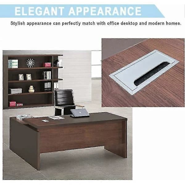 HA~Svart Sett med 2 Kabelgjennomføringer - Aluminium - 160 X 80 Mm