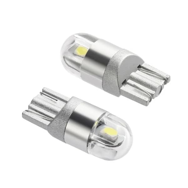 HA-10 stk. hvide T10 3030 2SMD LED-pærer til biler (hvidt lys)
