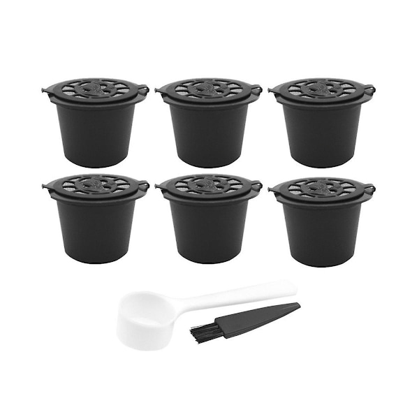 20 st återanvändbara påfyllningsbara kaffekapselfilter för med skedborste kökstillbehör kaffef