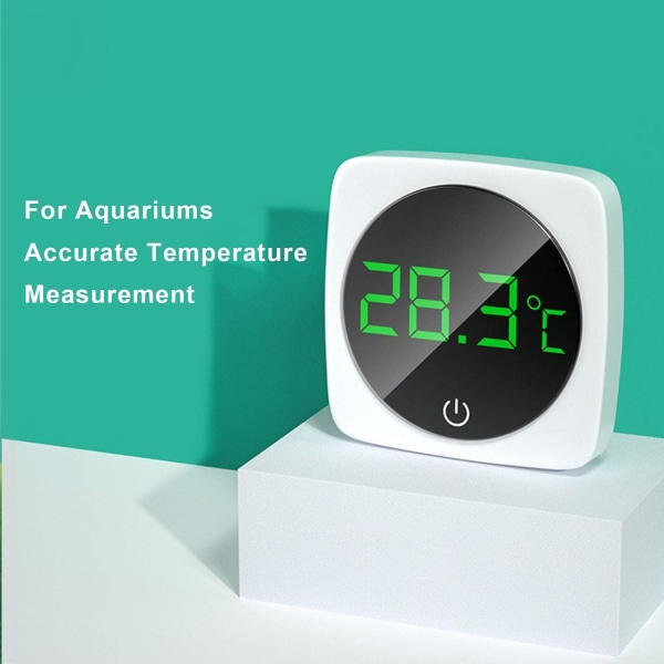 Digital Aquarium Termometer - LED Aquarium Temperaturmätare Pekskärm - Exakt vattentemperatursensor för Terrarium Reptil Amphib