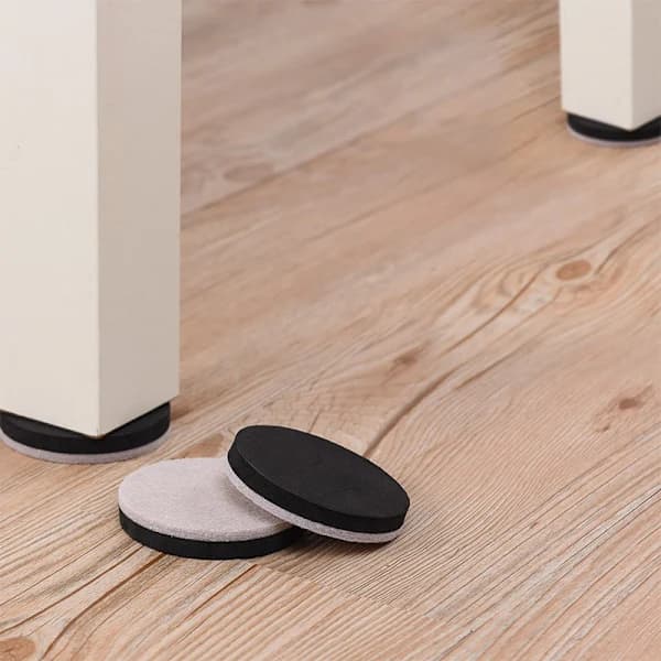 Pakke med 16 møbelglidere 89 mm Beige Runde Møbelglidere Møbelglidere og Møbelfiltputer Møbelglidere for Tepper Glidere for Møbler