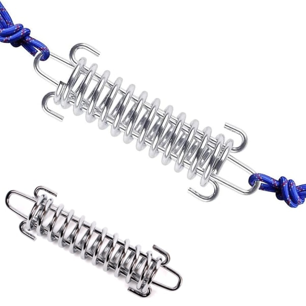 /HA/ 2-pack tältfjäderspänne, fjäderspänne i rostfritt stål, fixeringssats för solsegel, fästen för segelskydd, används för utomhuscampingtillbehör