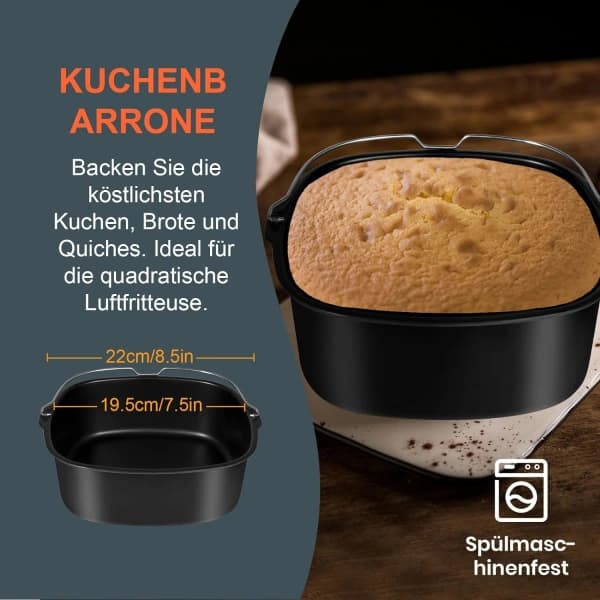 Airfryer varmluftsfrituretilbehør passer kun til COSORI 5,5L, xxl 5,5
