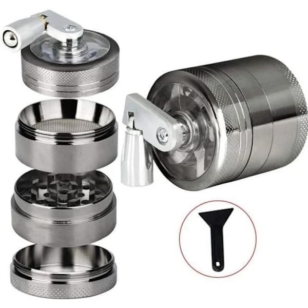 Urtekværn - Uspecificeret - 4 Dele - Zinklegering - Sølv - 40 * 43mm