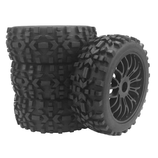 4 kpl Rc Buggy -renkaat ja renkaat kuusikulmiolla 17 mm renkaat vanteet 1/8 mittakaavassa maastoauto 1:8 Rc maantieajoon B