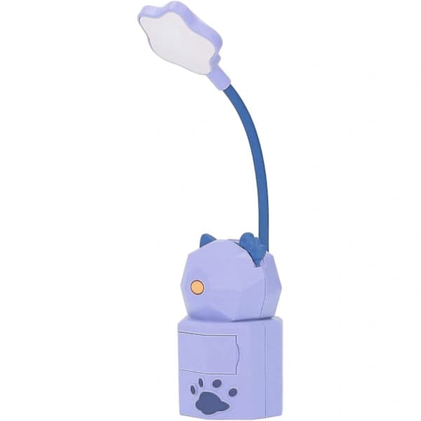 LED-skrivebordslampe for barn, belysning med USB-lading, varmt lys, søt tegneseriedesign, øyebeskyttelse