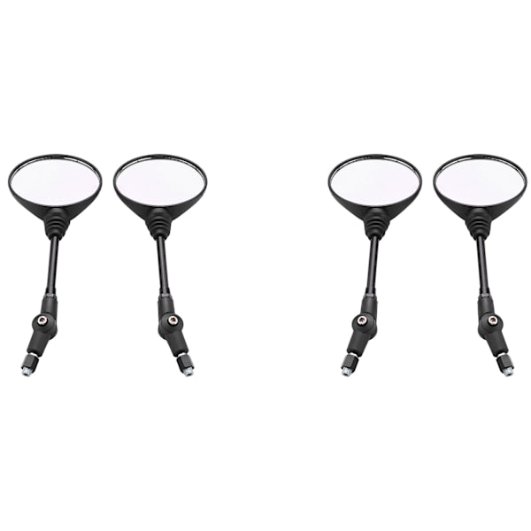4x Universal Motorsykkel Sammenleggbar Speil Motorsykkel Street Bike Sidespeil Bakre Speil Scooter Speil 8