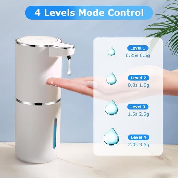 Automatisk såpedispenser - Såpedispenser - 380ml såpedispenser Berøringsfri såpedispenser - USB-C oppladbar - 2pk