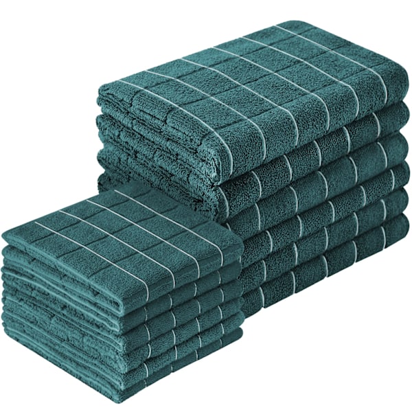 Mikrofiber kökshanddukar och disktrasor set, 26 x 18 tum och 12 x 12 tum, set med 12 bulk luddfria diskhanddukar för torkning av disk
