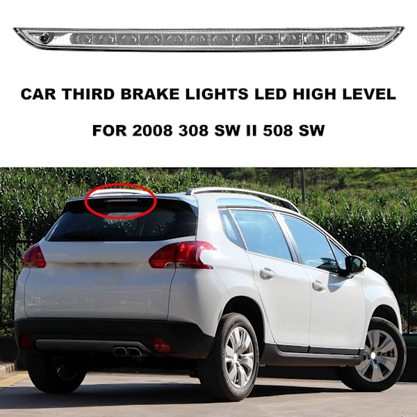Auton kolmas jarruvalo Led High Level 9600412680 6351lx vuodelle 2008 308 Sw Ii 508 Sw C4 Ii Ds6 Auto