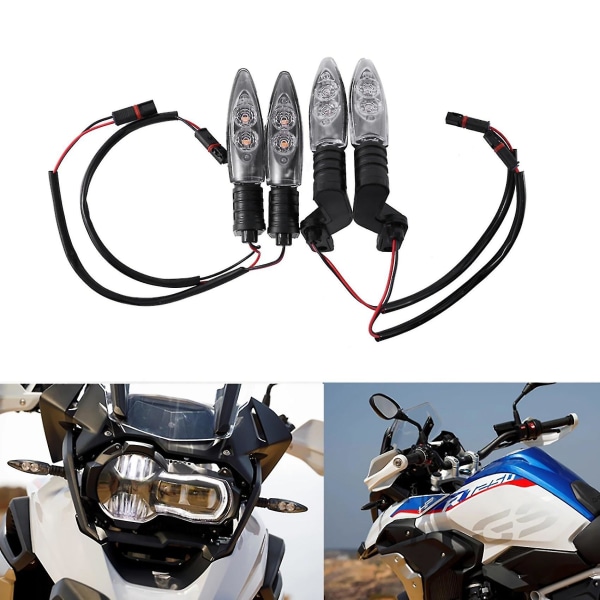 Motorsykkel foran LED blinklys røyklinse sideindikator for S1000r S1000rr S1000xr R1200gs _aoba
