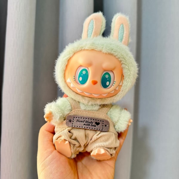 [HH]Labubu Vaatteet Riipus Labubu Istuva Juhlanukke Takki Bud Mekko Söpö Sarjakuvanukke Puku 17cm 6