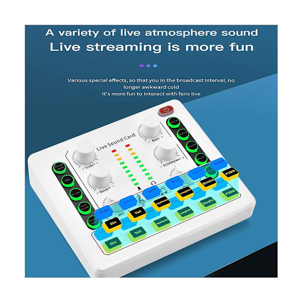 M8 Live-äänikortti Langaton Bluetooth-äänisekoitin Digitaalinen mikseri Melunvaimennus Live-suoratoisto Broa