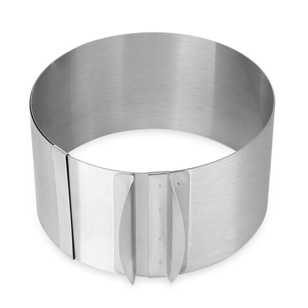 Justerbar form i rostfritt stål - 1 stycke, justerbar diameter 16–30 cm, höjd 8 cm, material i rostfritt stål, silver