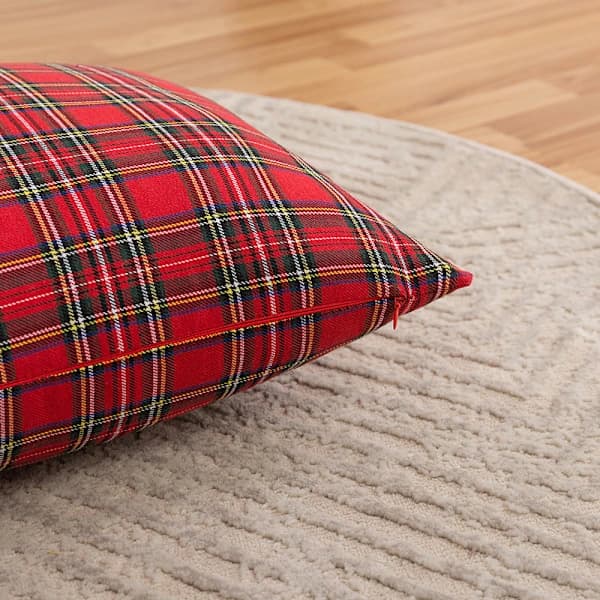 2 stk. Juleternet Tartan Pudebetræk Juleefterår