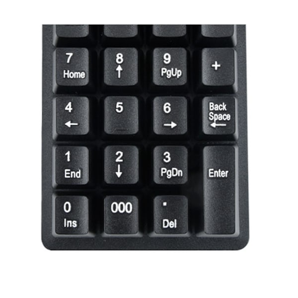 2.4 GHz trådløst tastatur Mini USB numerisk tastatur 19 taster taltastatur Numpad modtager til regnskab