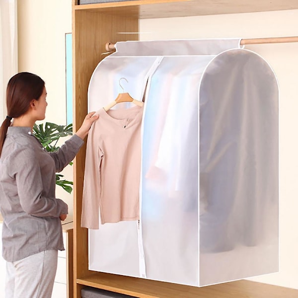 1 stk. Støvbeskyttelse Tøj Hængende Taske Lukket Tøjstativ Gulv Hanger Cover Garderobe Opbevaring Cover