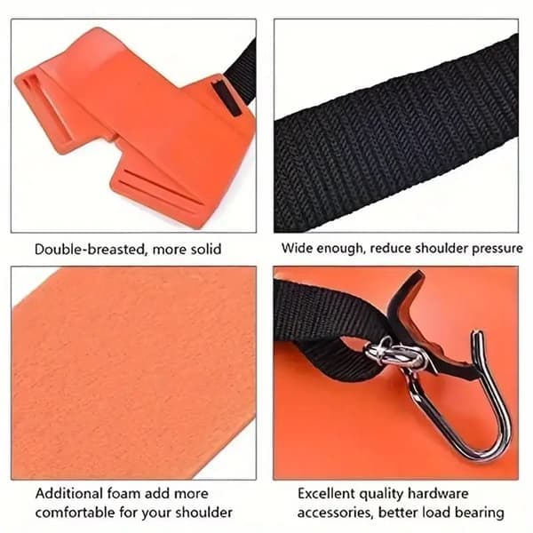 Justerbart axelstöd för gräsklippare och trimmer - Bekväm ergonomisk design