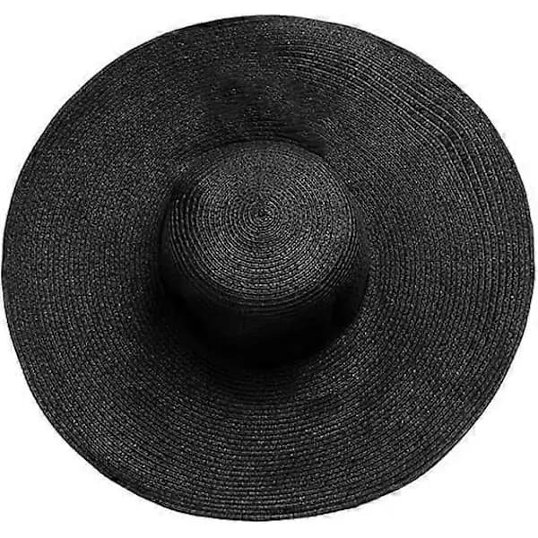 HA~Dam Bredskyggede Derby Solhat Floppy Strandhat UV-beskyttelse Sort