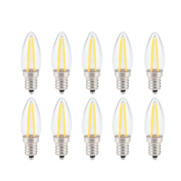 HA-10 st E12 Lång Filament LED-lampor Dimbara 1,5W AC110V för Hembelysning 0.1
