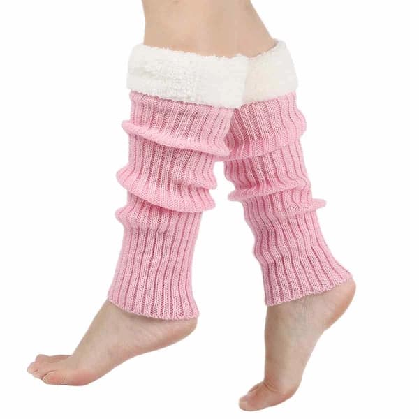 Ribbestrikkede benvarmere for damer, sokker, stil 3