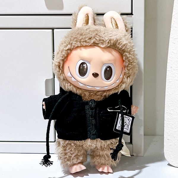 [HH] Dekorera Din 17cm Labubu Plysch Outfit Monsters Plysch Kläder för Vinter Skolväska Hängen 17cm 5 clothes only no plush