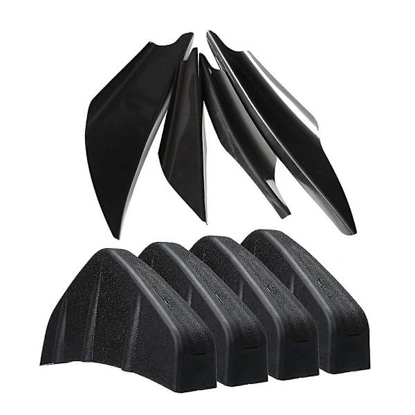 8 st Universal Car Rear Bumper Lip Diffuser Shark Fin Style Car Back Bumper Spoiler Lip Splitter