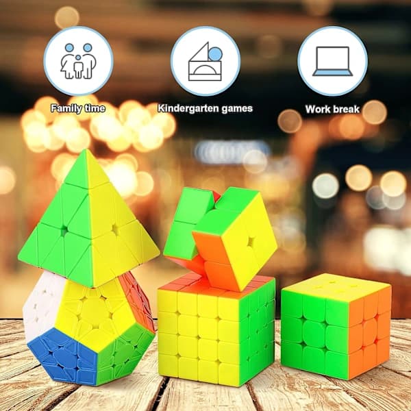 [5-pakning] Speed Cube-sett, Moyu Meilong MF2S 2x2 MF3S 3x3 MF