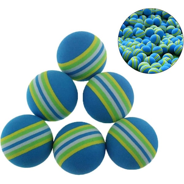 8 st 42 mm skumgolfbollar regnbåge mjuka elastiska träningsbasebollar inomhus picklebollar golftränings sportbollar för hem utomhusleksak (färgglada)