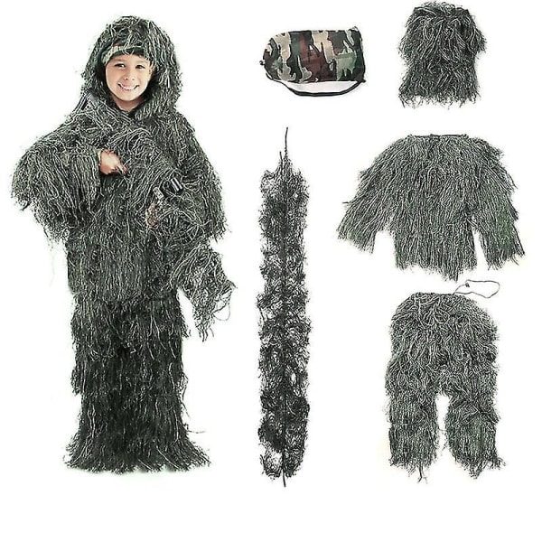 /HH/Lasten Ghillie-puku Camo Woodland 5-osainen 150