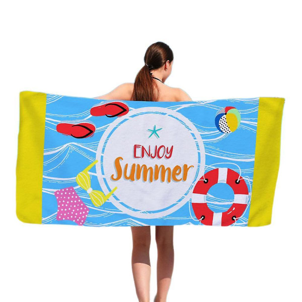 Sunshine Beach Towel, Lightweight Microfiber Absorbent Quick Dry Sand Free Blanket, Thin and Soft Pool Bath Towels 28"x59"