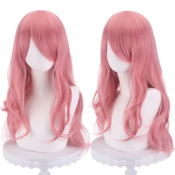HA~70 cm Lång Lockig Hårförlängning för Kostym och Cosplay (Rosa)