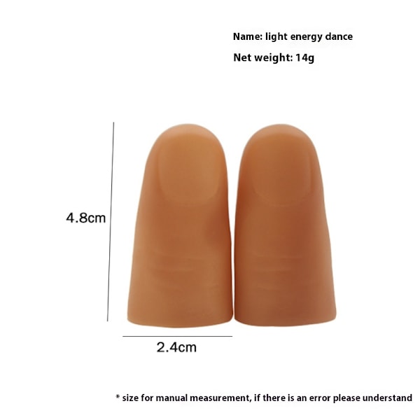 Magiske røde lysende tommelfingertupper Finger magiske triks Falske fingre med LED-lys Magi for festrekvisita Tilbehør (5 par)