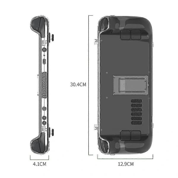 HA~Transparent Game Console Protective Case Compatible With Steam Deck, Anti-Slip Hard PC Shell, Steam Deck Gaming Accessories