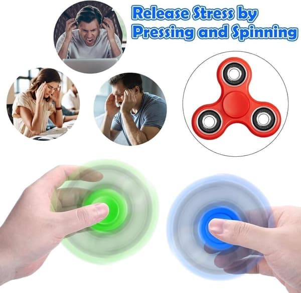 5-pakning Fidget Spinner, Fargerike Stressreduserende Leker