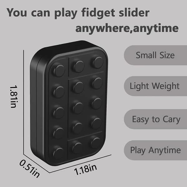 Metal Fidget Slider Magnetisk Haptisk Slider EDC Brick Blocks Legetøj Orange