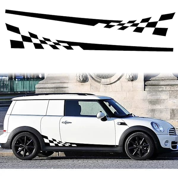 1 par vanntette grafiske striper racing rutete flagg sidestripe