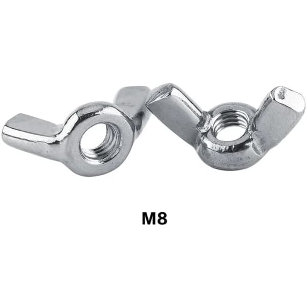 SS316 Rustfritt Stål Vingemutter, Vingemuttere, Håndstrammingsfester (M8)