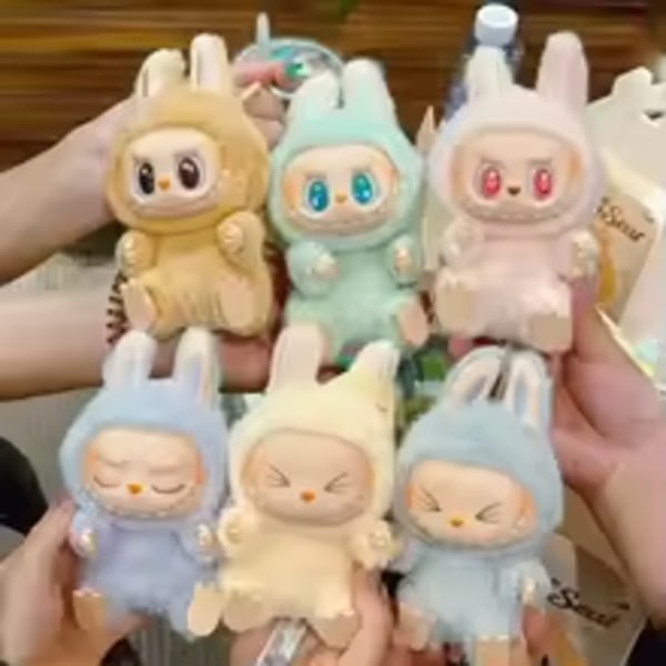 /HA/ Högkvalitativt 1-pack FÖR POP MART LABUBU 2.0 Monster Spännande Macaron Plyschdocka Leksak Blind Box QuDuoDuo