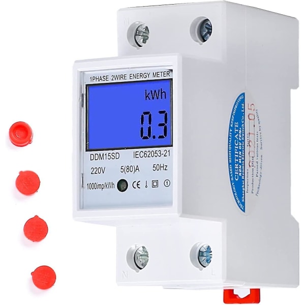 Digitalt elektricitet meter Lcd trefaset meter 3-faset 4-tråds trefaset meter til Din skinne Ac meter