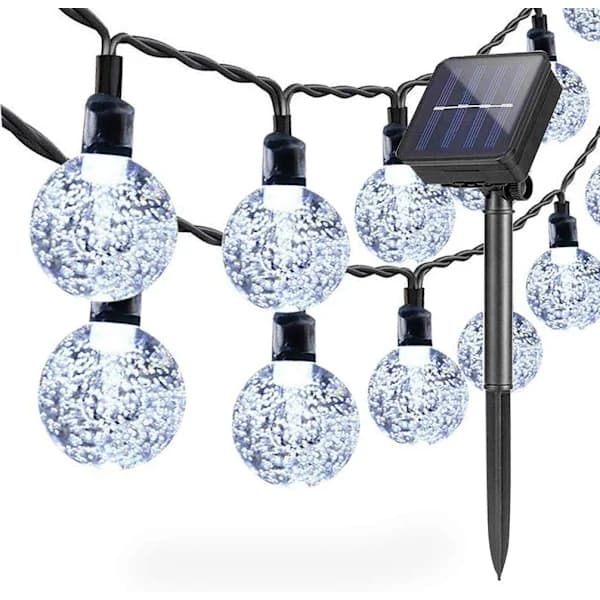 Solcellelamper for utendørs bruk, 6,5 m, 30 LED, vanntette