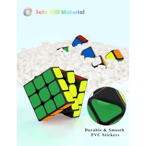 Speed Cube, Original Speed Cube Super-Holdbar Mærkat med Levende Farver