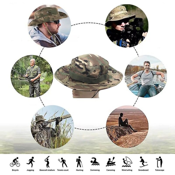 Maastokuvioitu hattu taktinen armeijan ämpäri Benny hatut sotilas kesälippis metsästys vaellus ulkoilukamo aurinkolippikset