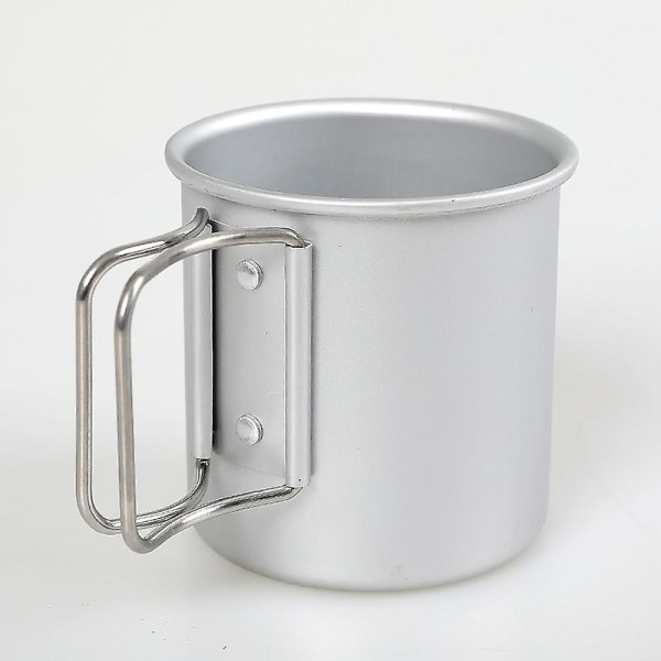 Hopfällbar vattenkopp i aluminiumlegering för utomhuscamping, bärbar, ultralätt, silver, 300 ml (WZ2053)