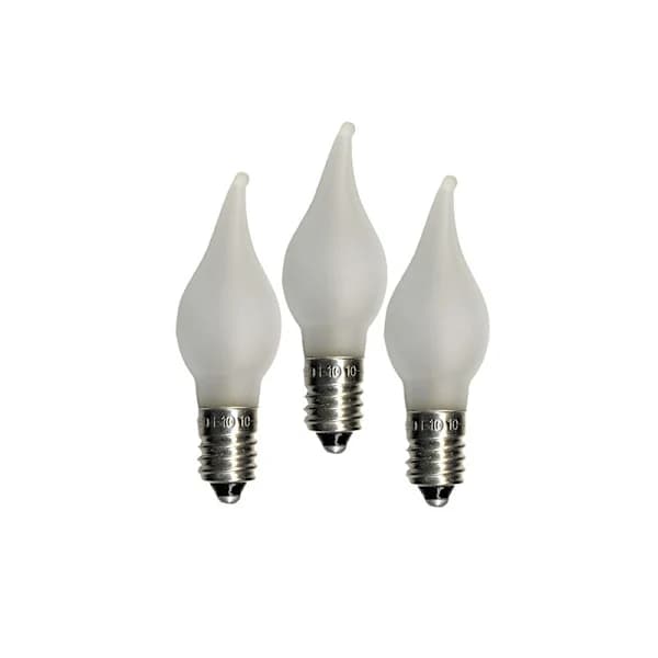 Jul-Advent-Lysestake-Lamper. LED E10 3V 0.06W FROST