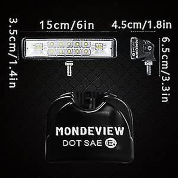6 Moottoripyörän LED-ajovalo LED-työvalo Traktori 2 riviä 9-36v 120w 12000lm 6000k Combinat
