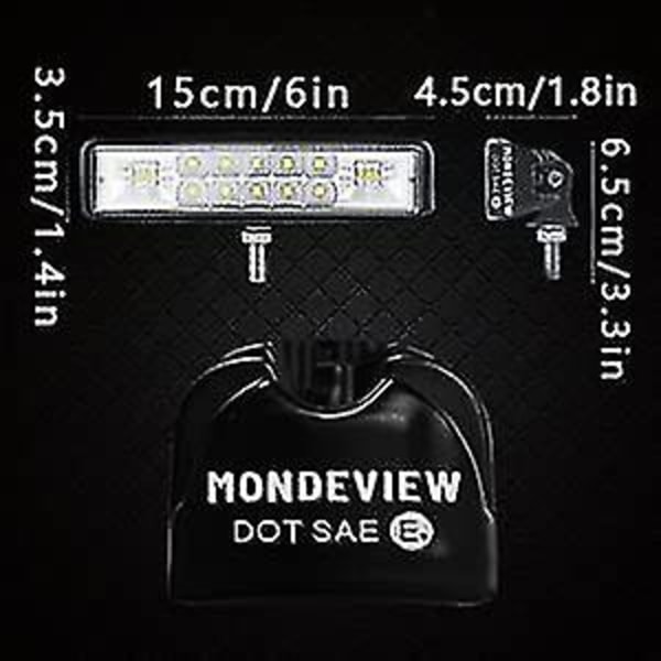 6 motorsykkel LED-hovedlys LED-arbeidslys traktor 2 rader 9-36v 120w 12000lm 6000k Combinat