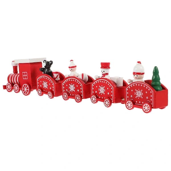 Juletog Tre Juletog Liten Togdekorasjon Julepynt i tre []